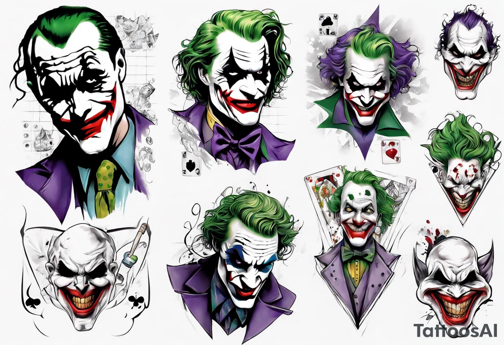 joker sleeve tattoo idea
