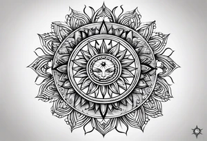 Sun burst tattoo idea