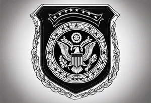 US Army combat action badge tattoo idea