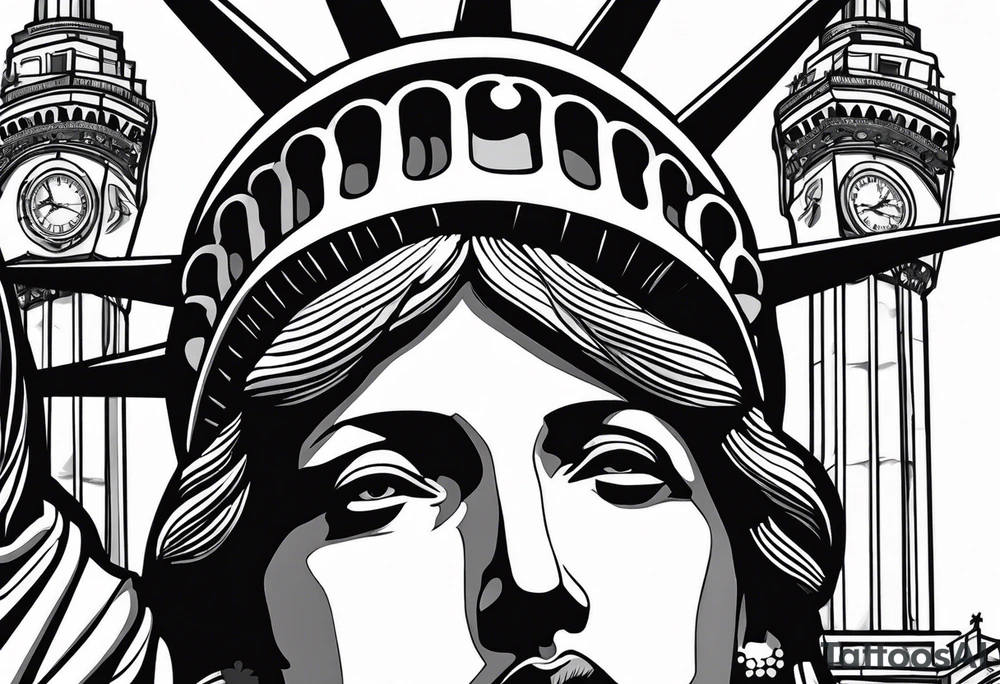 Statue of liberty tattoo idea