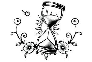 live with what you have and enjoy it to the fullest, hourglass, sun shines down tattoo idea