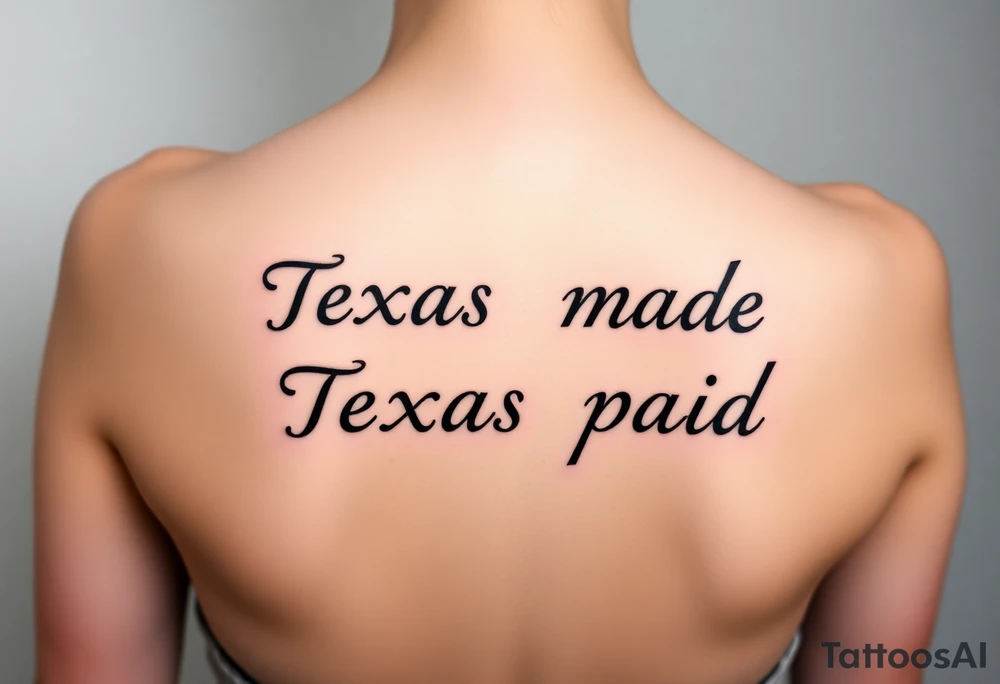 Texas made Texas paid tattoo idea
