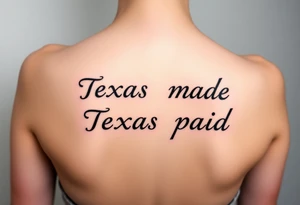 Texas made Texas paid tattoo idea