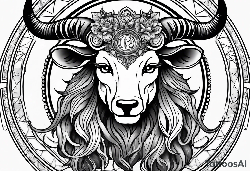 Gemini taurus zodiac signs combined tattoo idea