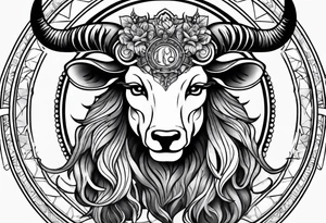 Gemini taurus zodiac signs combined tattoo idea