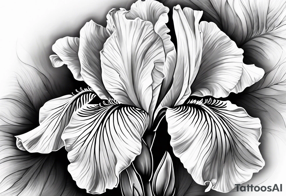 Iris flower tattoo idea