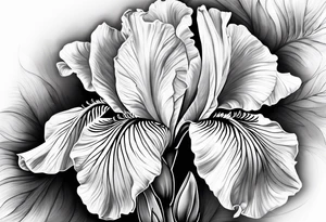 Iris flower tattoo idea