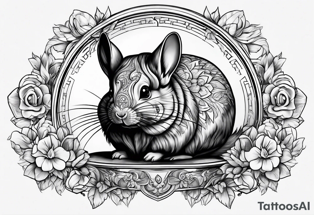 Chinchilla full body tattoo idea