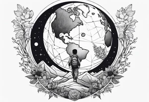 a child who carries the earth on his back tattoo idea