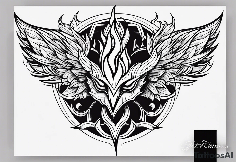Flames, the symbol of Lucifer tattoo idea