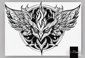 Flames, the symbol of Lucifer tattoo idea