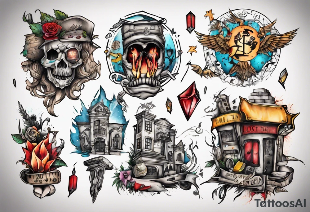 lost in the city tattoo idea
