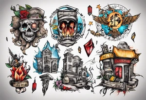 lost in the city tattoo idea