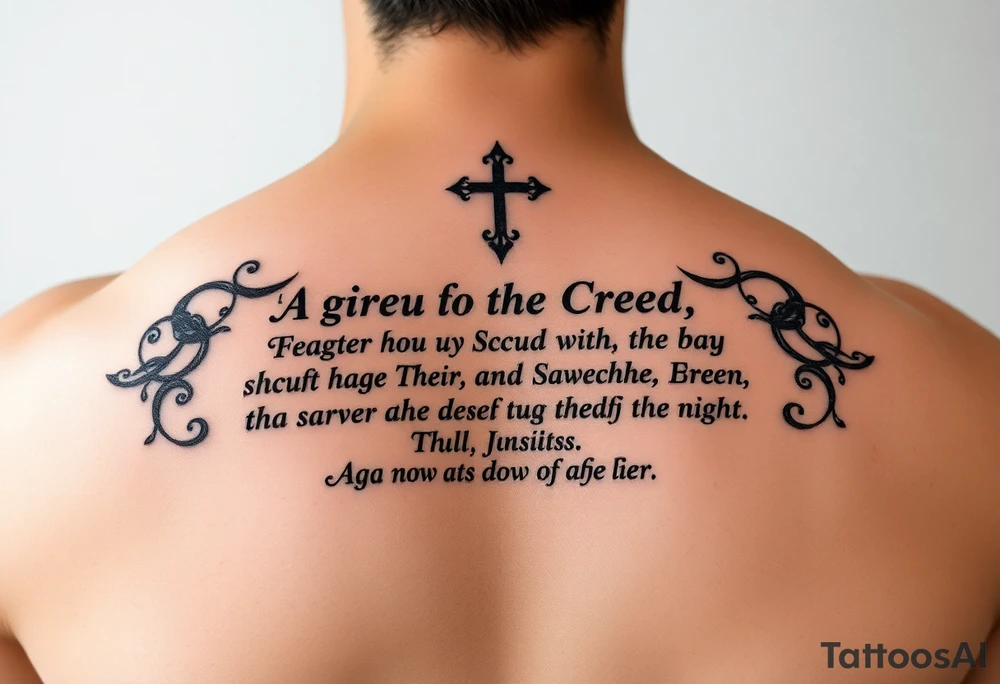 Lutheran, American, German, Apostles Creed tattoo idea