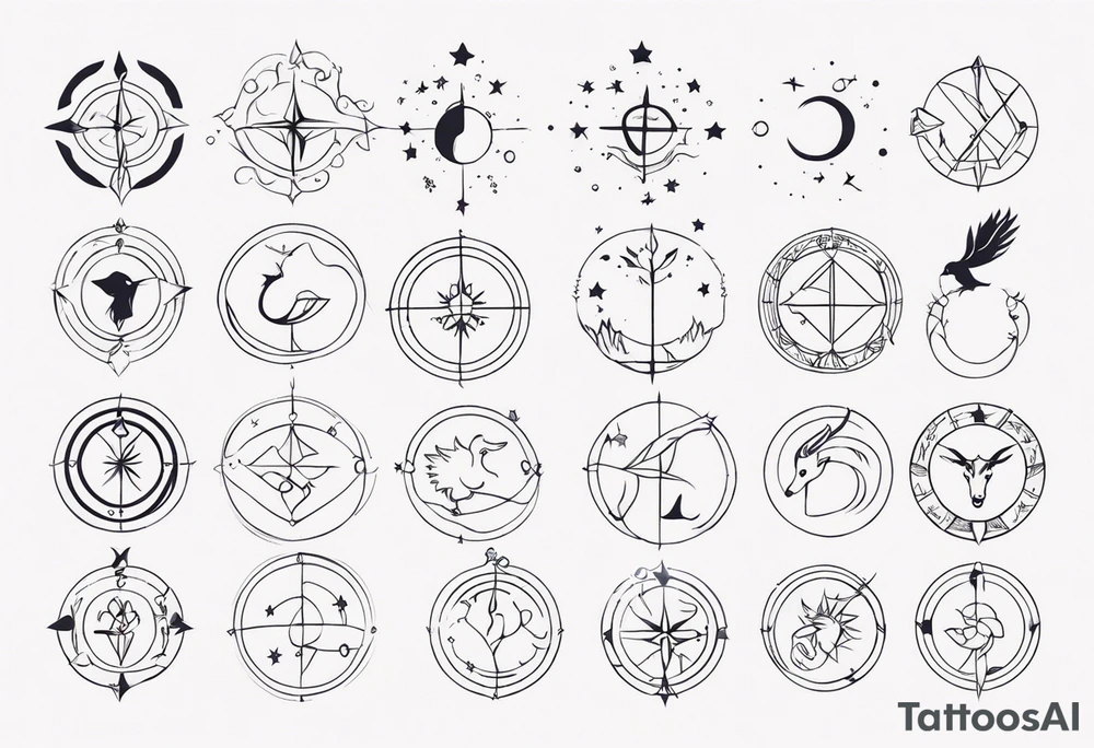 zodiac sign tattoo idea