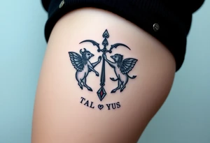 Taurus, Sagittarius, Runes, twin flame, soulmate, witch, Norse tattoo idea