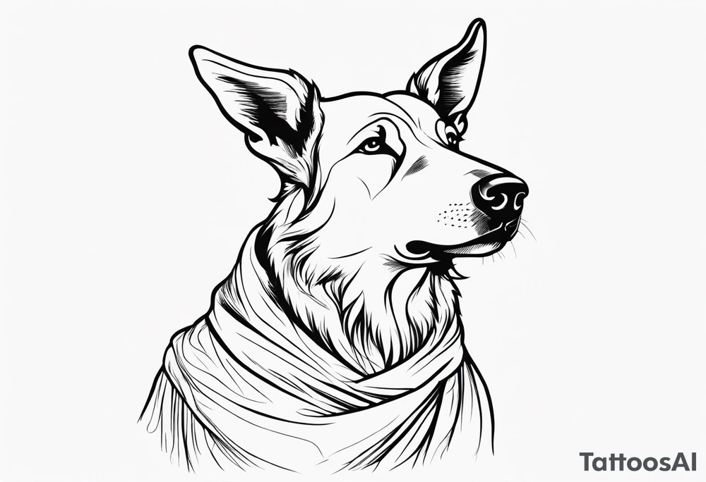 A shepherd who is fearful tattoo idea