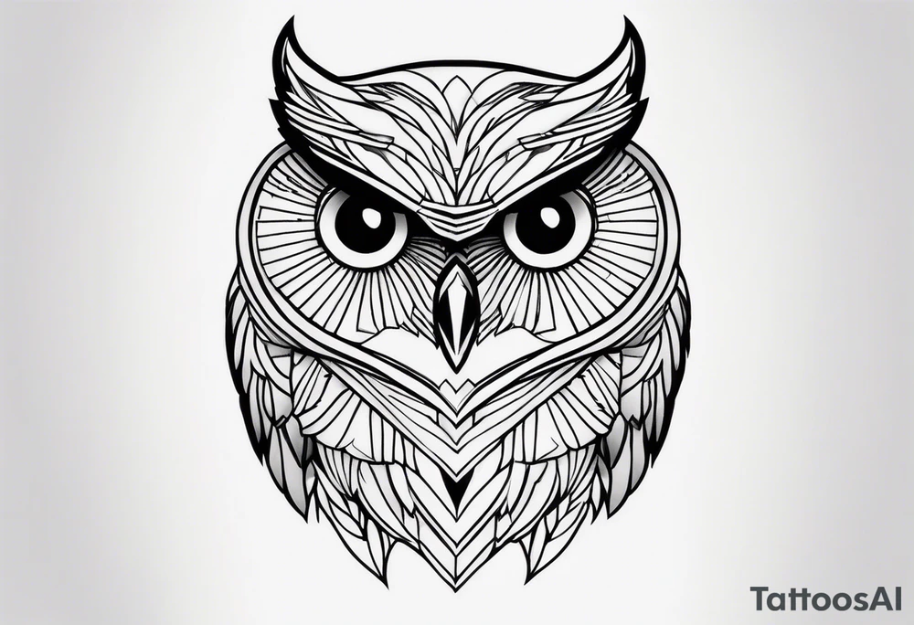 Owl close up tattoo idea