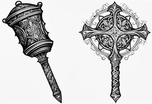 Medieval mace tattoo idea