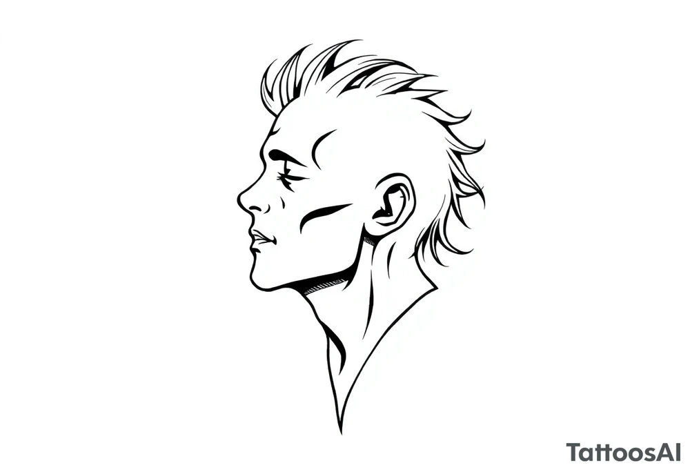 music head tattoo idea