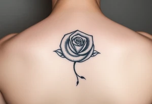 I have a small crescent moon tattoo. I want to cover it up with a rose tattoo. So I would like a rose tattoo with a crescent moon incorporated into it. I want the petal to be the moon shaped tattoo idea
