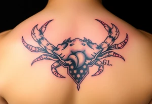 Crabs, fish, honey comb tattoo idea