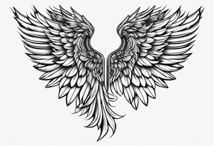 Angel wing tattoo for  leg tattoo idea