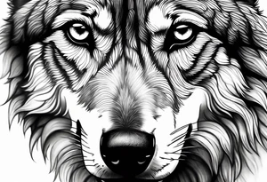 Eyes of a wolf tattoo idea