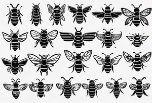 biene mit freundlichem gesicht tattoo idea