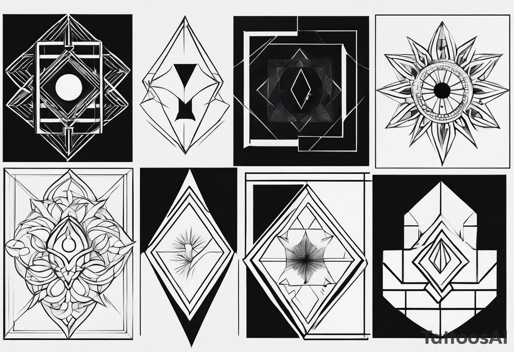 Vishesh, tauras, virgo, roman, alexandar, godly, otherworldy, geometry tattoo idea