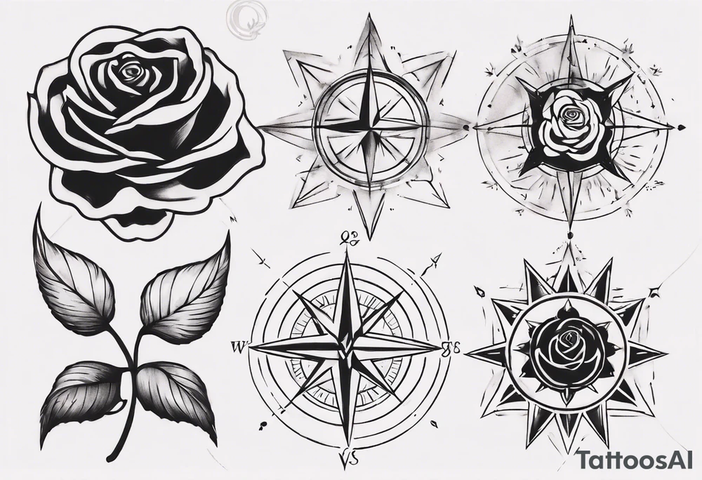 rose des vents tattoo idea