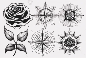 rose des vents tattoo idea