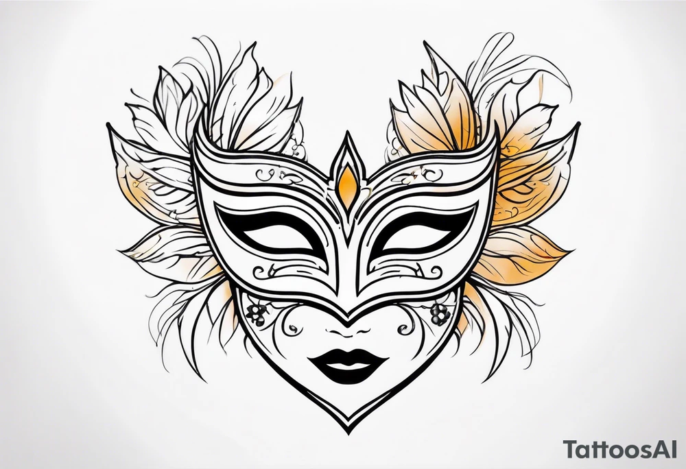 masquerade ball tattoo idea