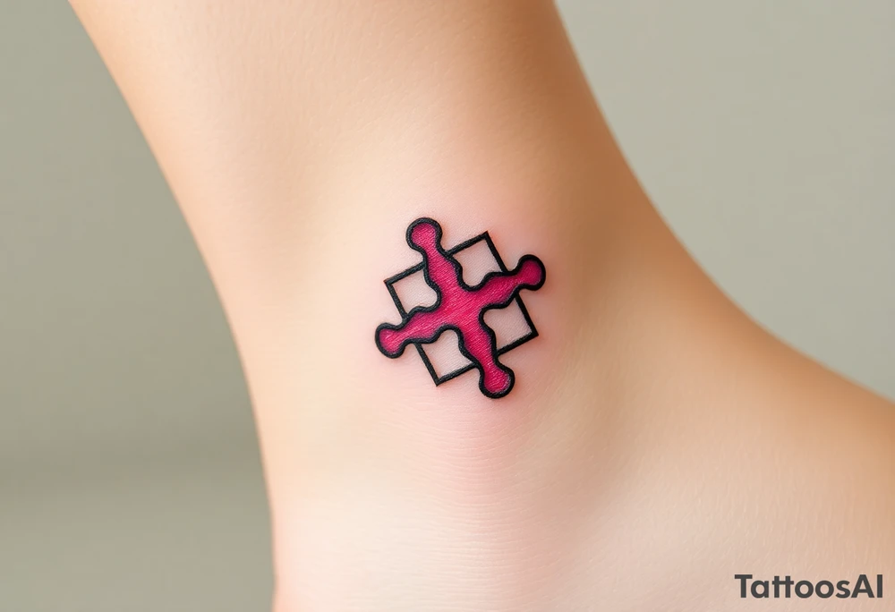 autism puzzle piece tattoo idea