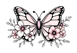 Flowers butterfly, mississippi, tattoo idea