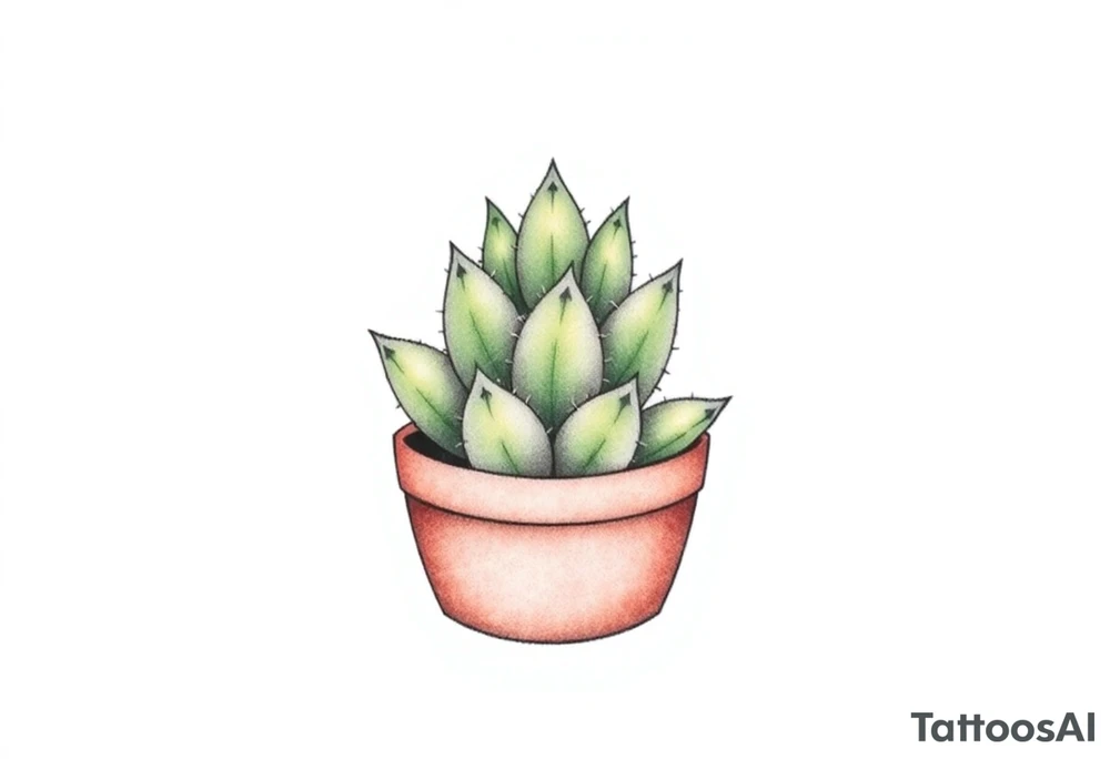 Cute cacti tattoo idea