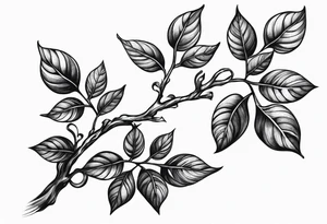 Vine branch long tattoo idea