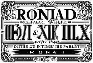 III•XI•XIX with the name ronald and sparkles on the wrist tattoo idea