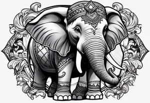 Angry elephant tattoo idea