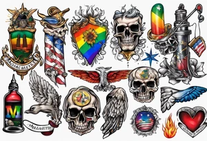 Massachusetts pride colors tattoo idea