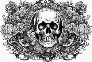 999 with different things around it from juice wrlds albums tattoo idea