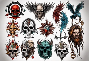 vertical heathen tattoo idea