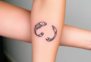 zodiac sign "pisces + cancer" tattoo idea