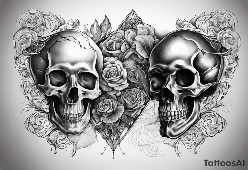 Infinito con diseño de ritmos cardiacos tattoo idea