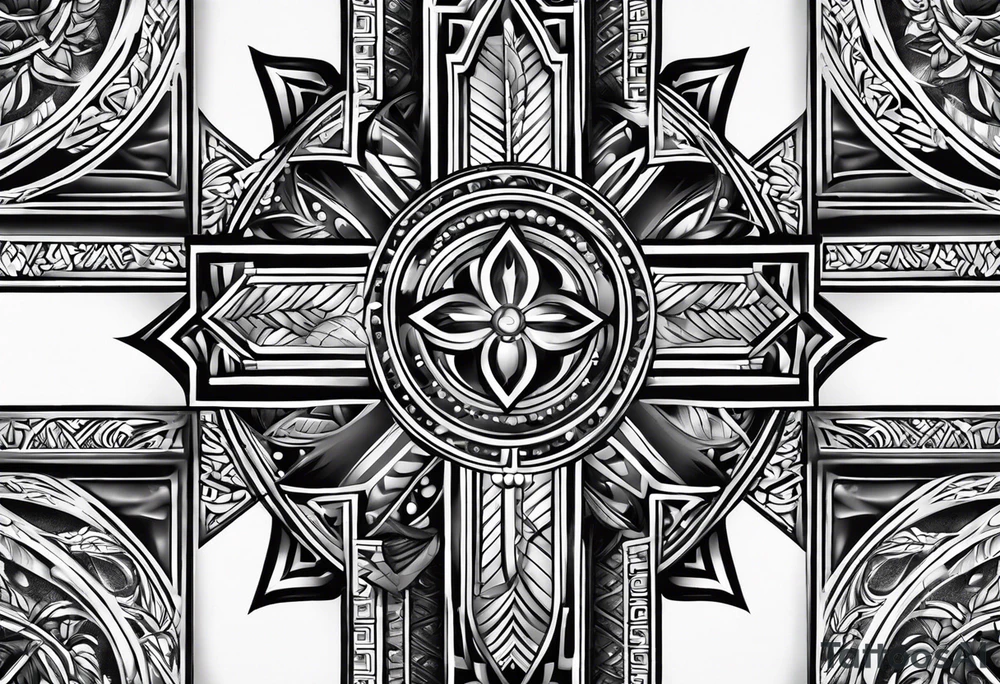 Samoan christian cross tattoo idea