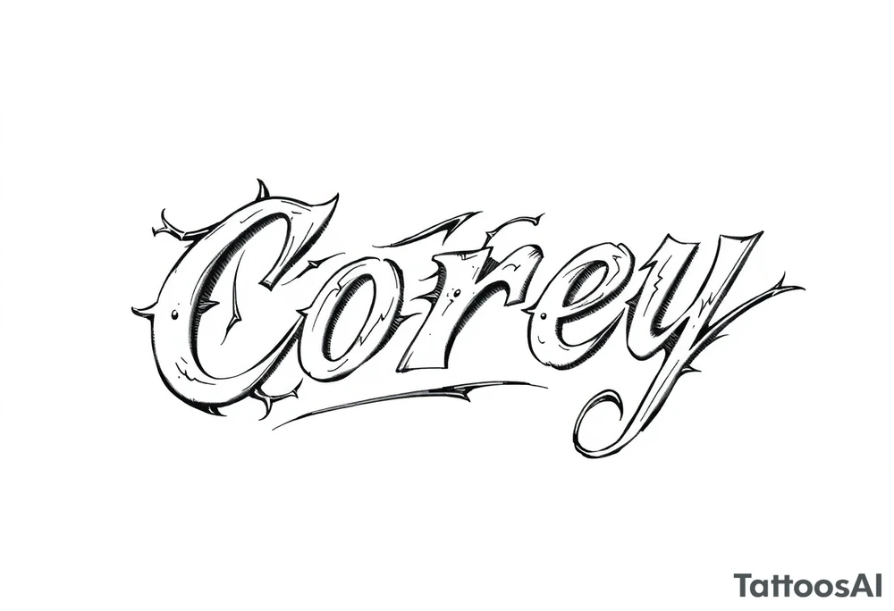 The name Corey tattoo idea
