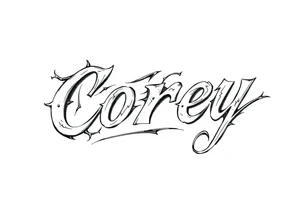 The name Corey tattoo idea