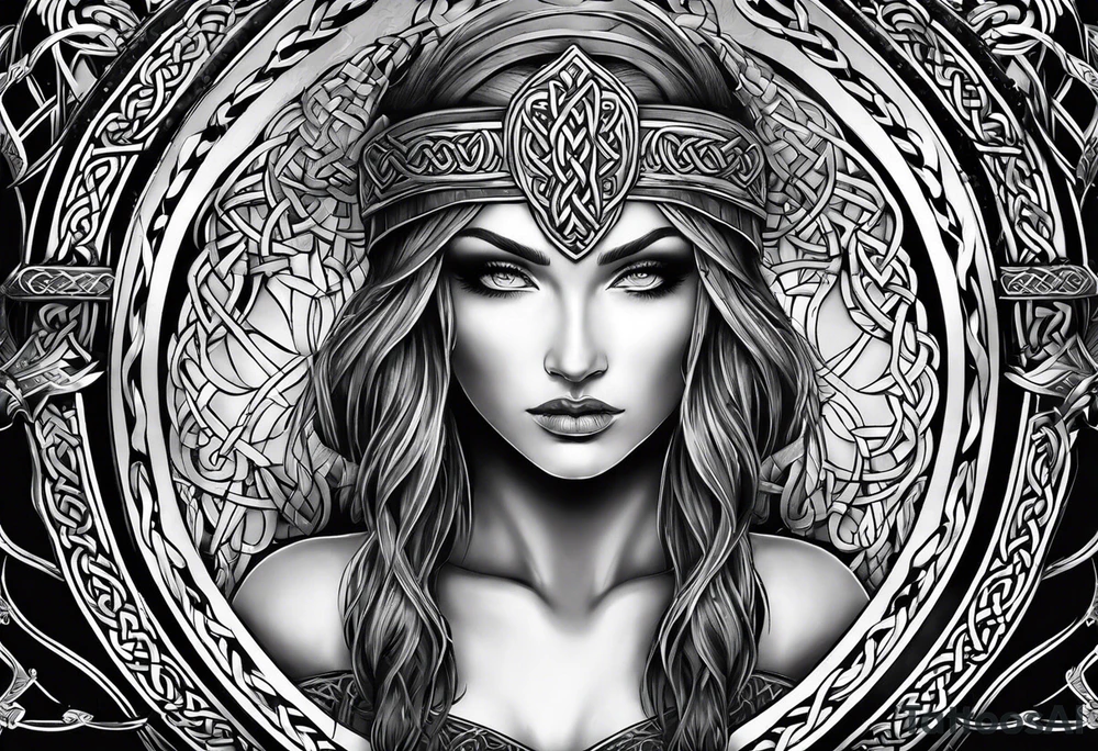 Celtic warrior tattoo idea