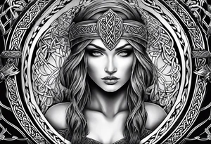 Celtic warrior tattoo idea