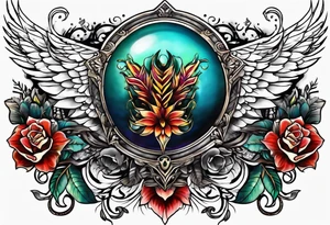 Full sternum tattoo tattoo idea